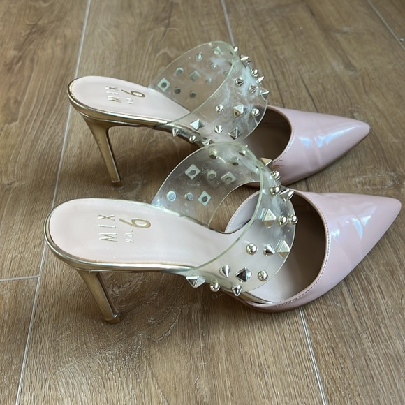 Mix No. 6 Nude Studded Heels - Picture 9 of 10